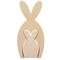 Set of 2 Unfinished Wooden Bunny Shape Figurines Cutouts DIY Craft 9.5 Inches